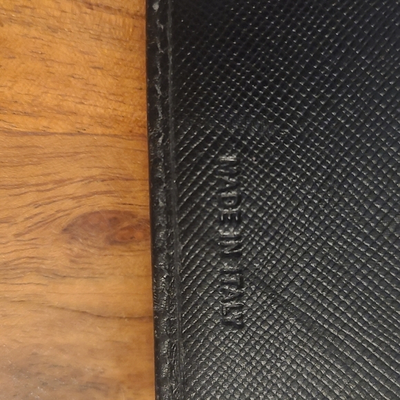 Prada Nylon and Saffiano Leather Black wallet with silver hardware authentic - Picture 8 of 11